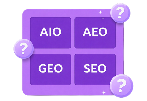 AIO, AEO, GEO и SEO: в чем разница и что выбрать для продвижения сайта в ИИ-выдаче